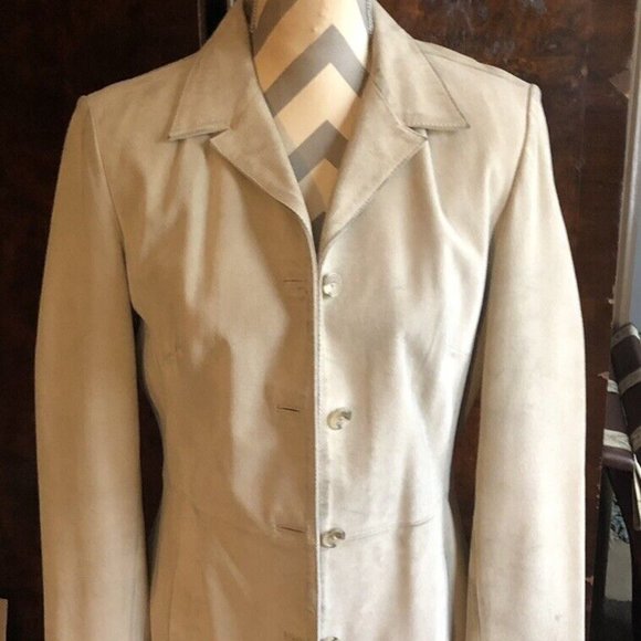 GAP Vintage Ladies Suede Jacket Size Medium Good Preowned Shape Leather Coat